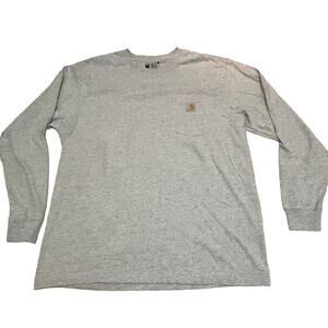 Carhartt - Men's Loose Fit Long Sleeve Gray T-Shirt Model: TK0126-M - Size Large